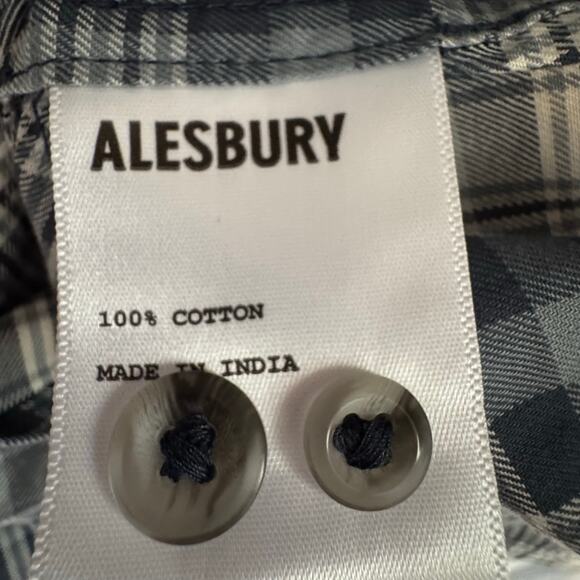 Alesbury Gray Plaid Long Sleeve Button Down Shirt NWT Men’s Large Tall - Picture 8 of 9